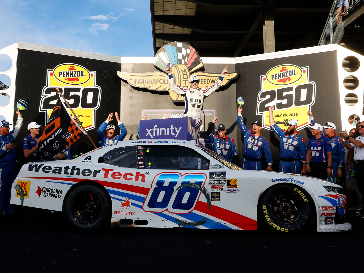 Connor Zilisch 2025 - #88 WeatherTech (Indianapolis Raced Win) - 1:24 ARC Autographed Diecast