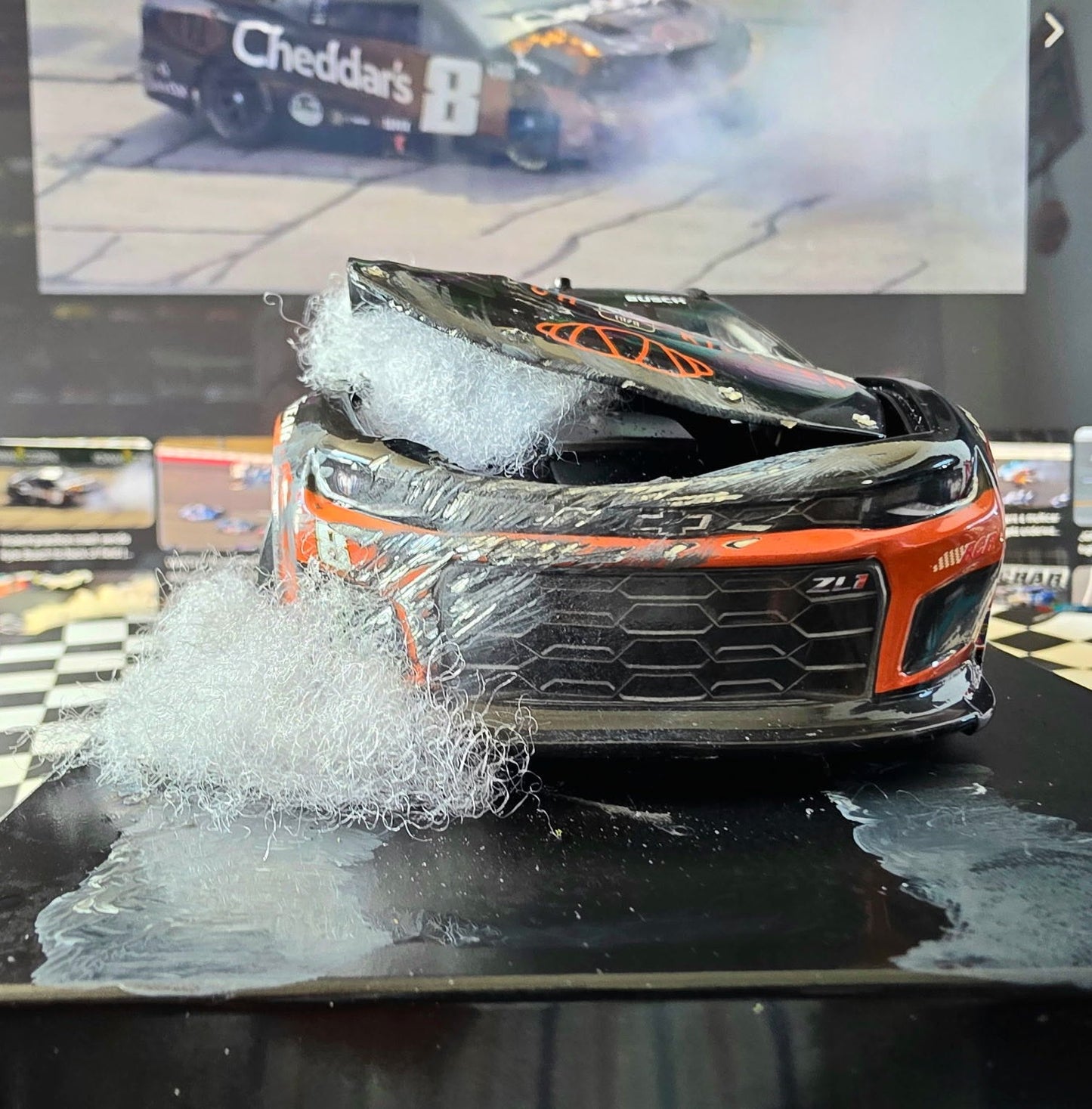 MrMuffin Racing Custom Wrecked 2024 Kyle Busch #8 Cheddar's Iowa Speedway - MRMRC-009