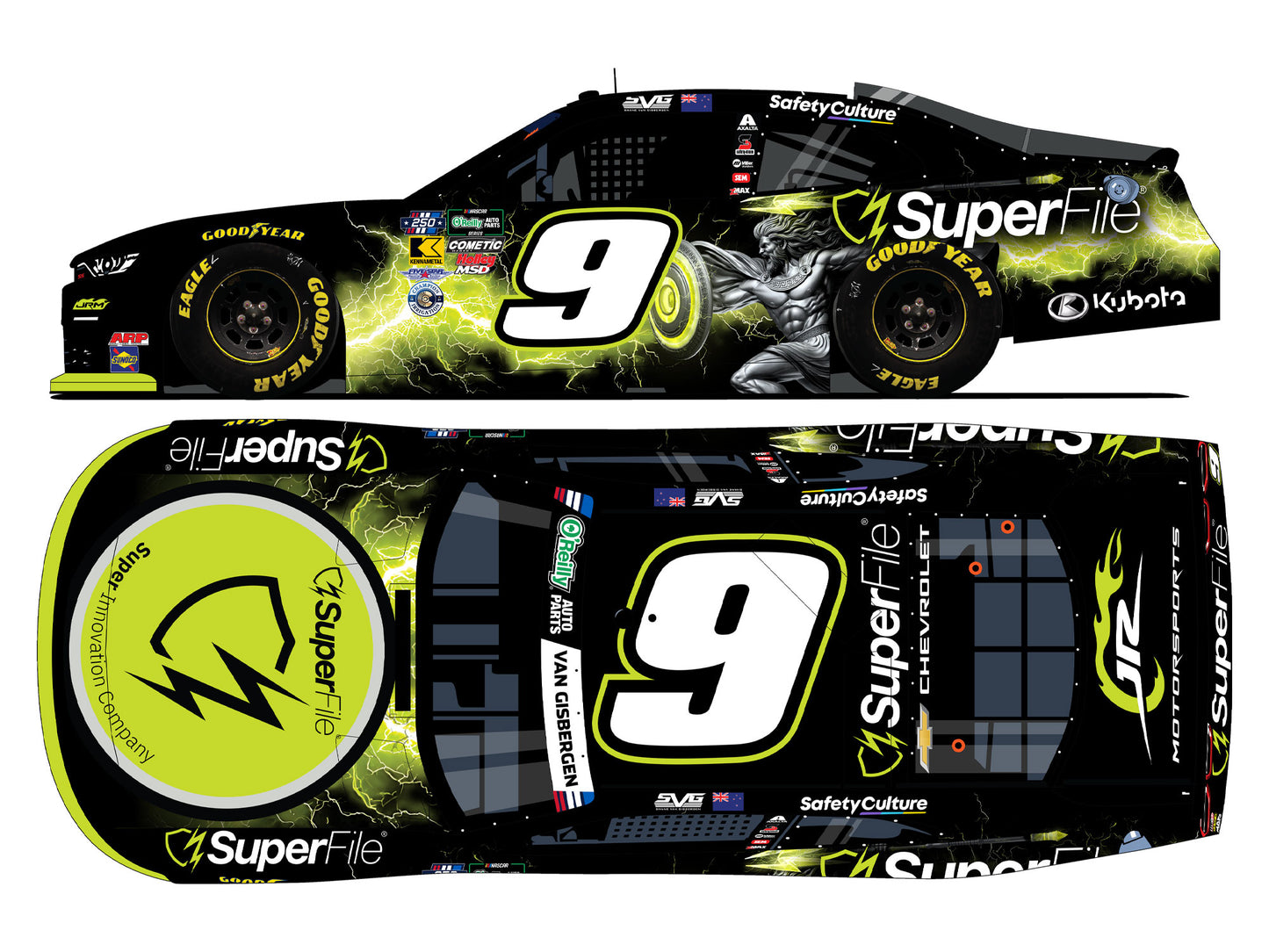 Shane van Gisbergen 2026 - #9 SuperFile - 1:24 ARC Chrome Diecast