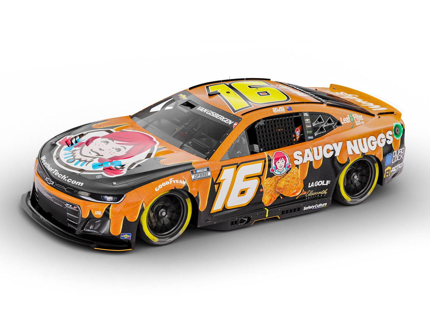 Shane Van Gisbergen 2024 - #16 Wendy's Saucy Nuggs - 1:24 ARC Chrome Diecast