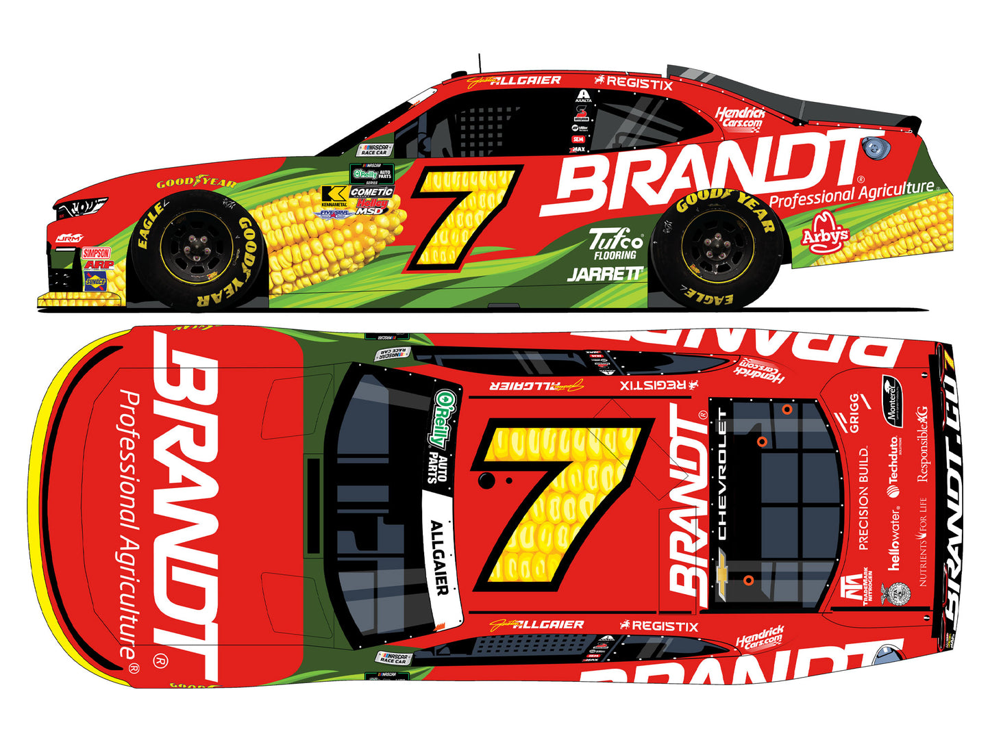 Justin Allgaier 2026 - #7 BRANDT - 1:64 ARC Diecast