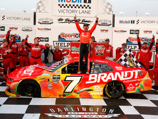 Justin Allgaier 2026 - #7 BRANDT (Darlington Raced Win) - 1:24 ARC Autographed Diecast