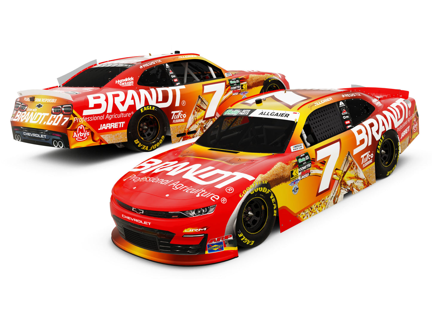 Justin Allgaier 2026 - #7 BRANDT Whiskey - 1:24 ARC Autographed Diecast
