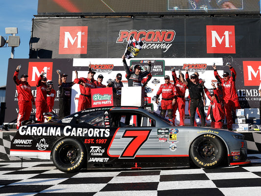 Justin Allgaier 2026 - #7 Carolina Carports (Pocono Raced Win) - 1:24 ARC Autographed Diecast