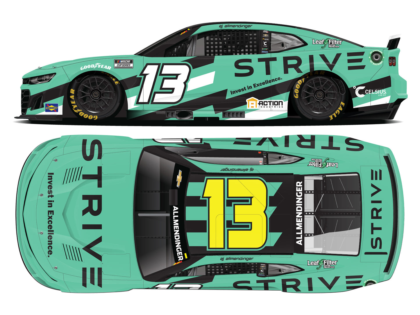 AJ Allmendinger 2024 - #13 Strive - 1:24 ARC Diecast