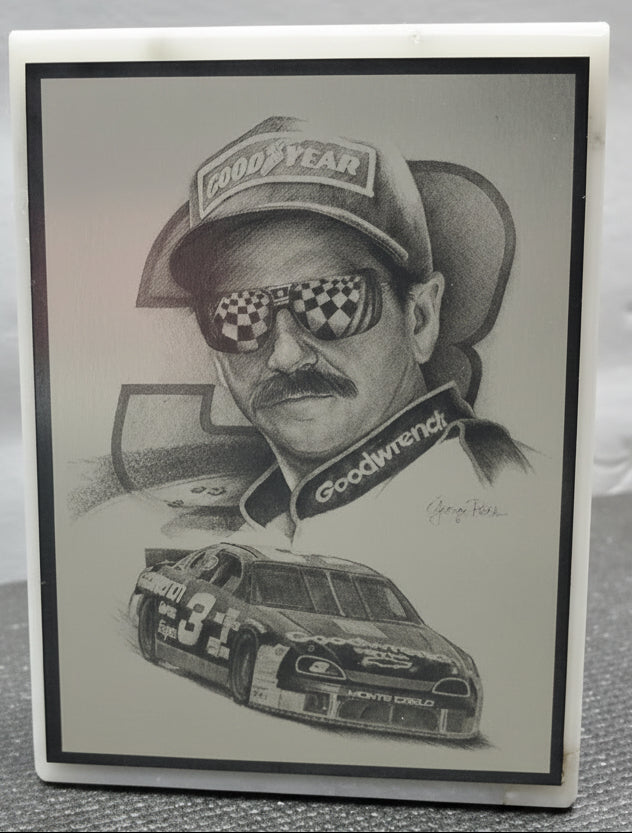 1996 Vintage Dale Earnhardt Metal Lithograph By George L. Rebh