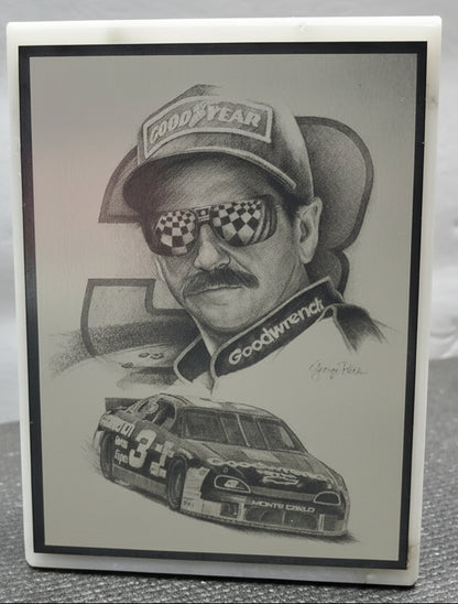 1996 Vintage Dale Earnhardt Metal Lithograph By George L. Rebh