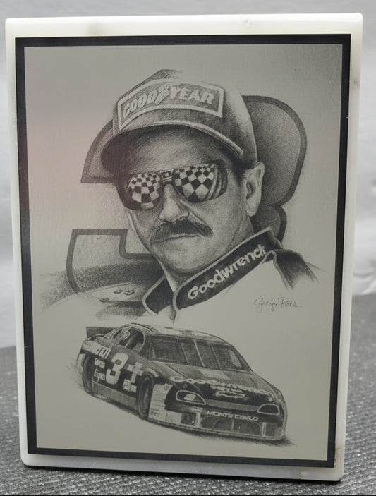 1996 Vintage Dale Earnhardt Metal Lithograph By George L. Rebh