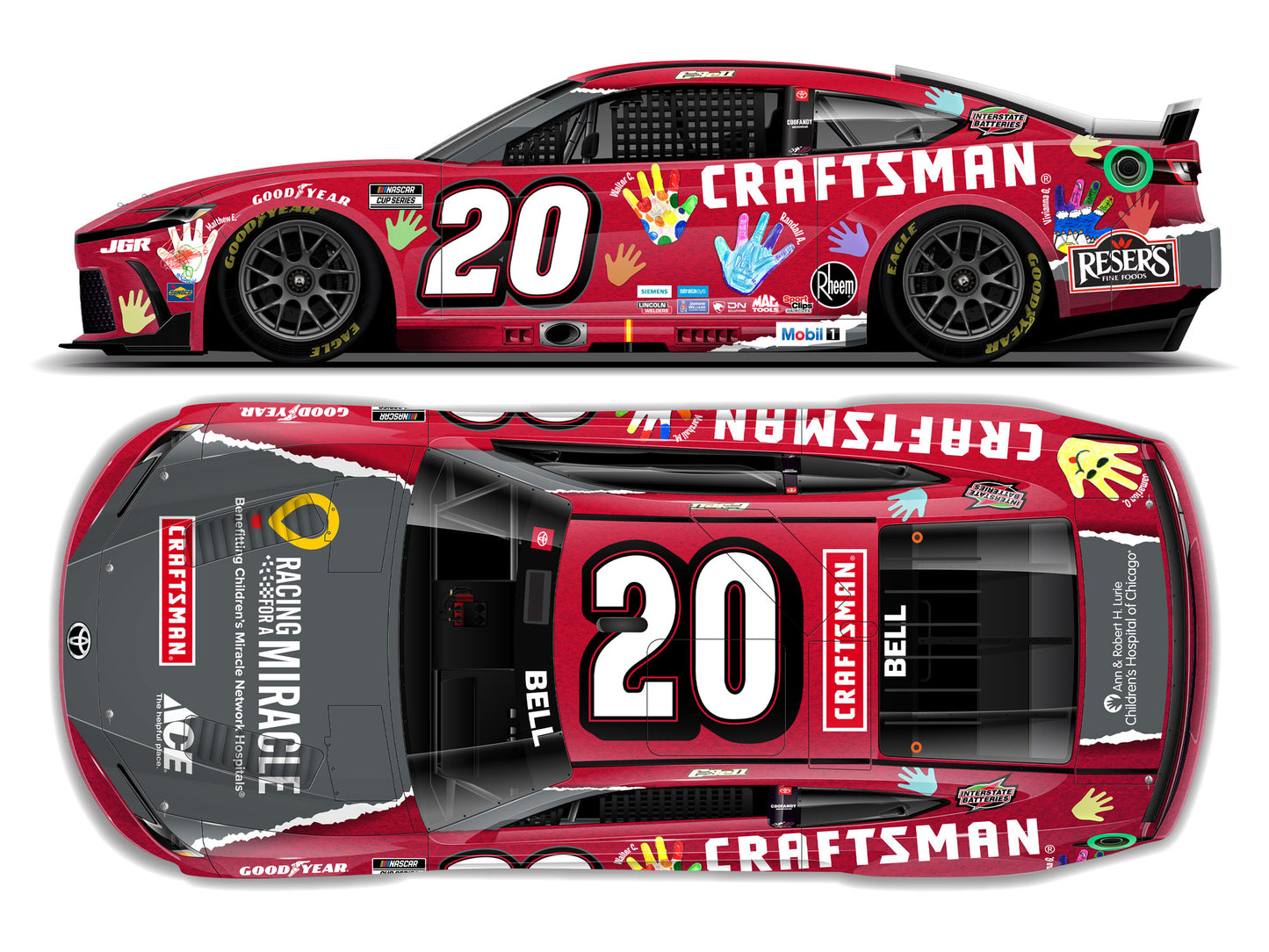 Christopher Bell 2025 - #20 CRAFTSMAN / Racing for a Miracle - 1:24 ARC Diecast