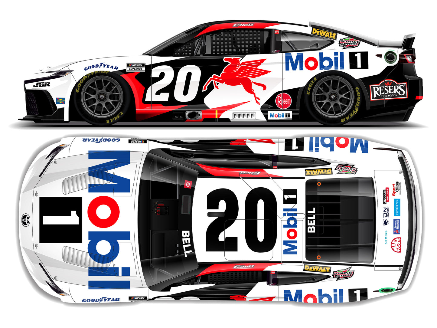 Christopher Bell 2025 - #20 Mobil 1 - 1:64 ARC Diecast