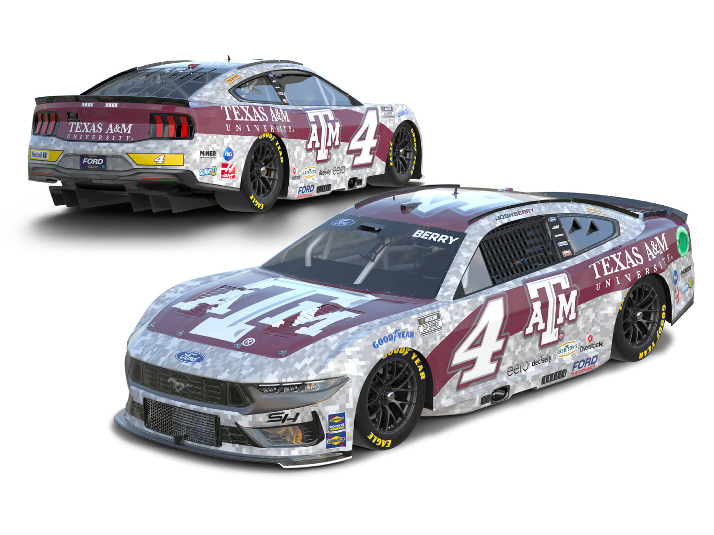 Josh Berry 2025 - #4 Texas A&M - 1:24 ARC Diecast