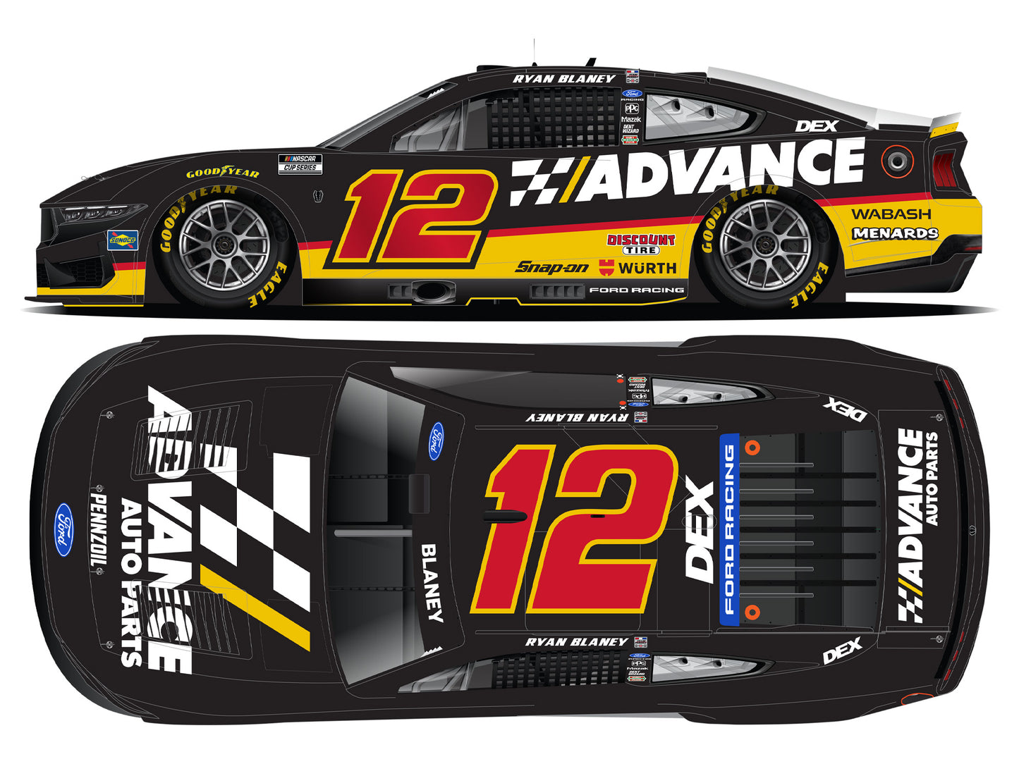 Ryan Blaney 2026 - #12 Advance Auto Parts - 1:24 ARC Diecast