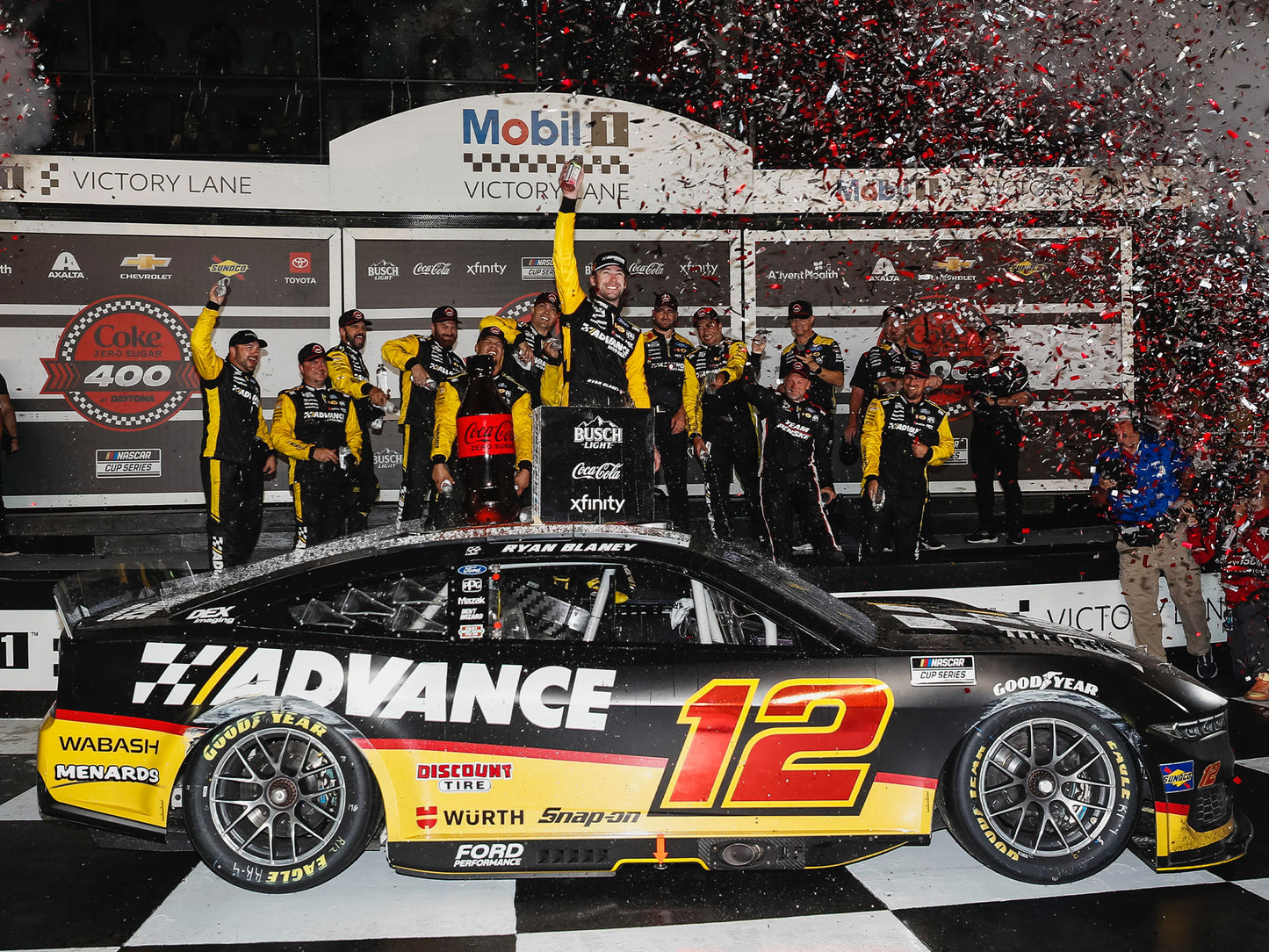 Ryan Blaney 2025 - #12 Advance Auto Parts (Daytona Raced Win) - 1:24 ARC Chrome Diecast