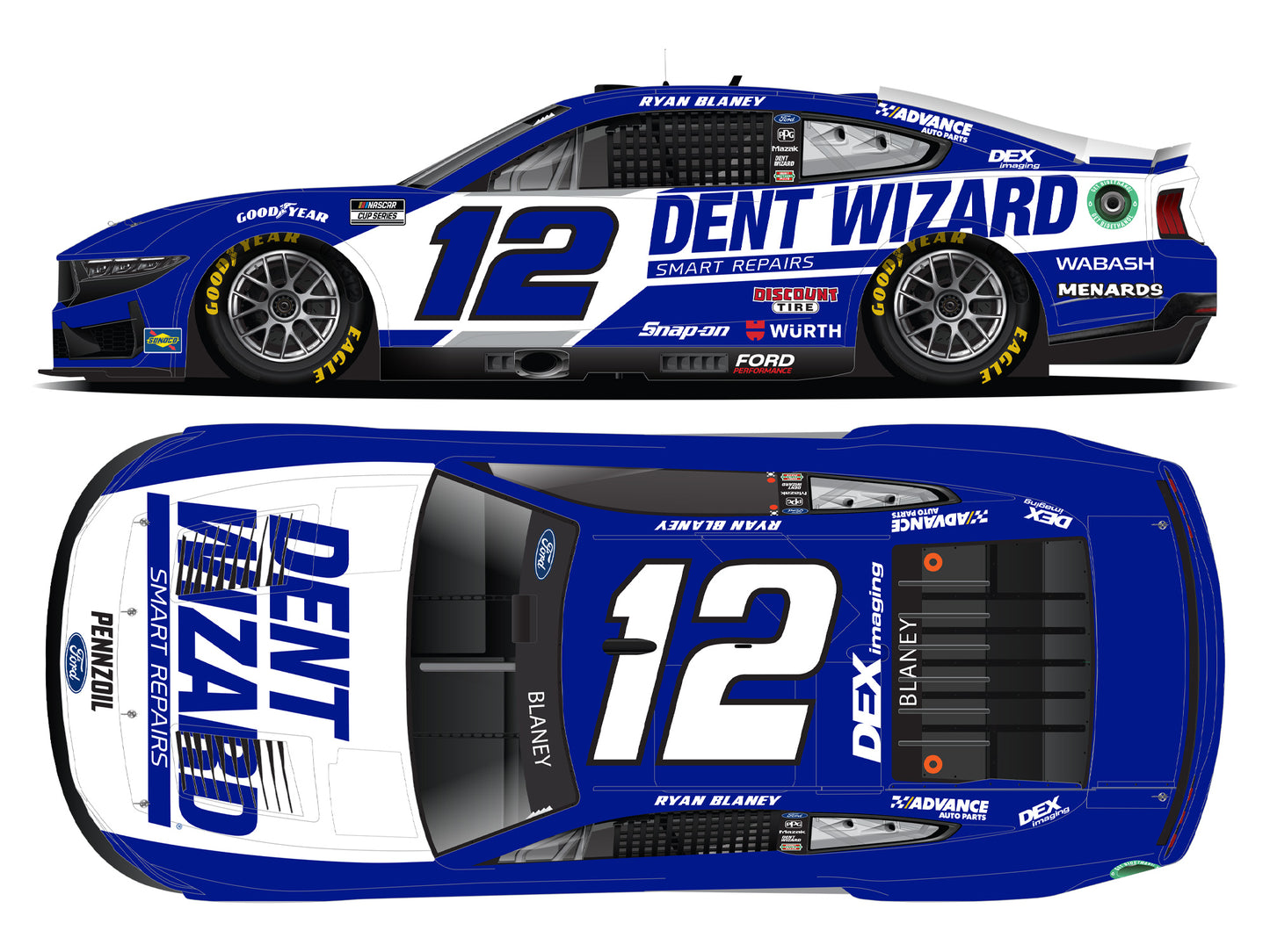 Ryan Blaney 2025 - #12 Dent Wizard - 1:24 ARC Diecast