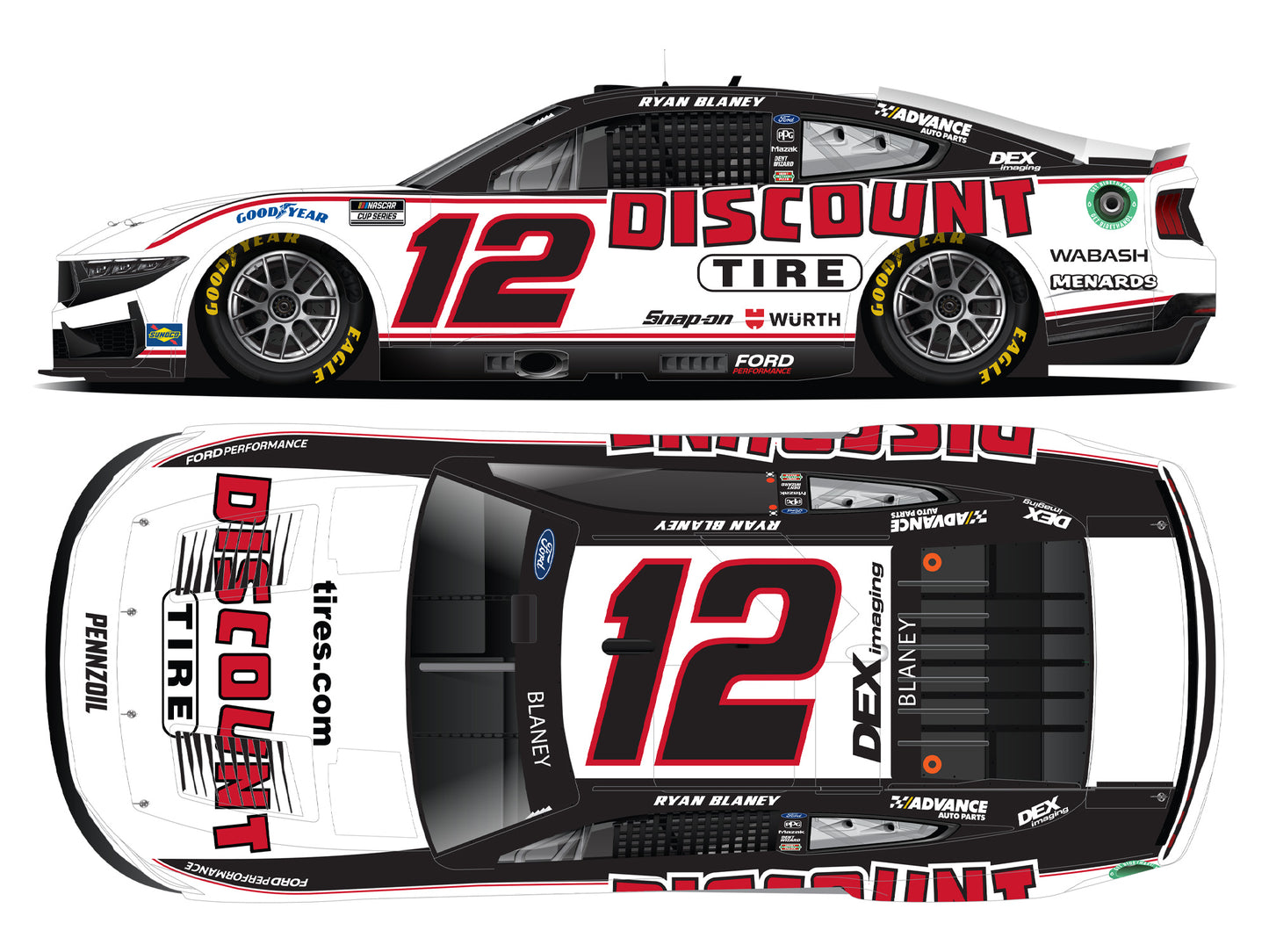 Ryan Blaney 2025 - #12 Discount Tire - 1:64 ARC Diecast