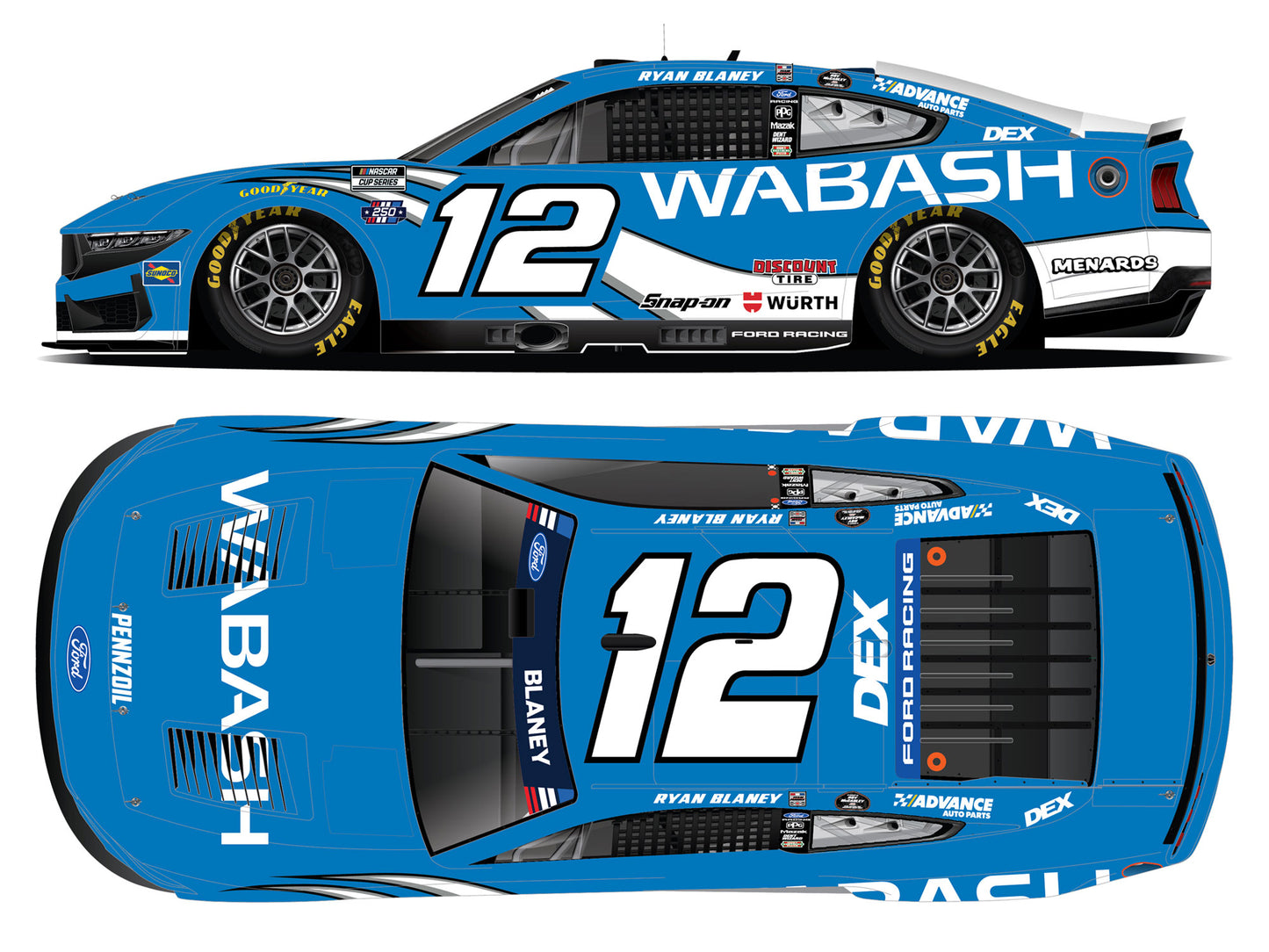 Ryan Blaney 2026 - #12 Wabash - 1:24 ARC Diecast