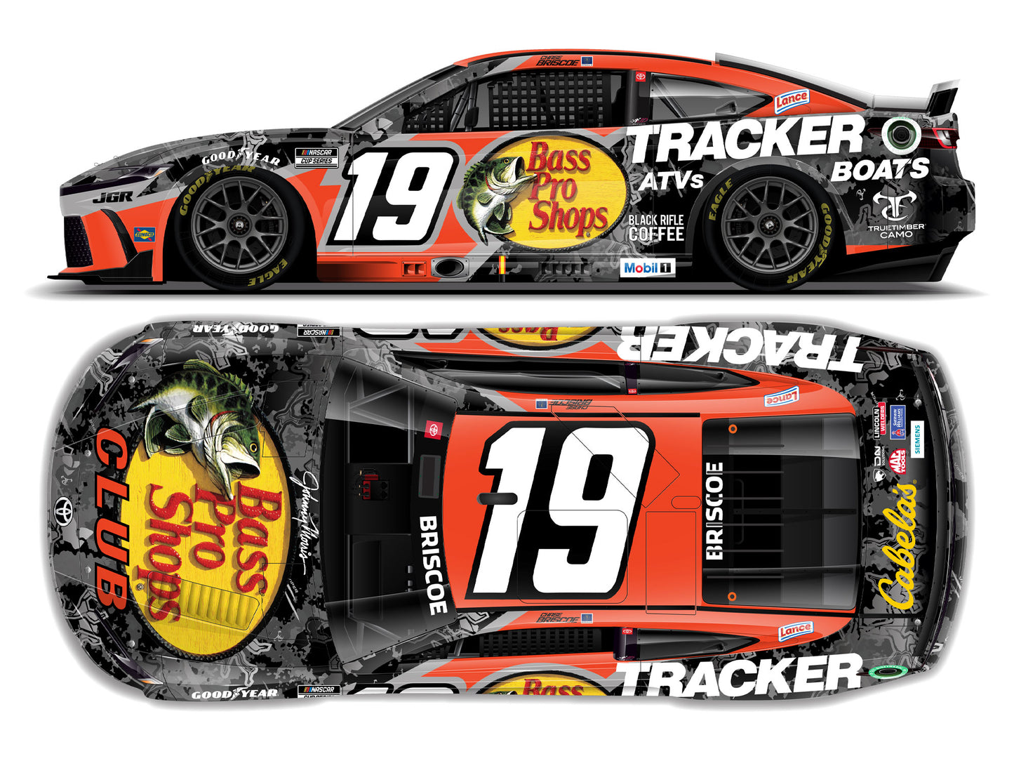 Chase Briscoe 2025 - #19 Bass Pro Shops - 1:24 ARC Diecast