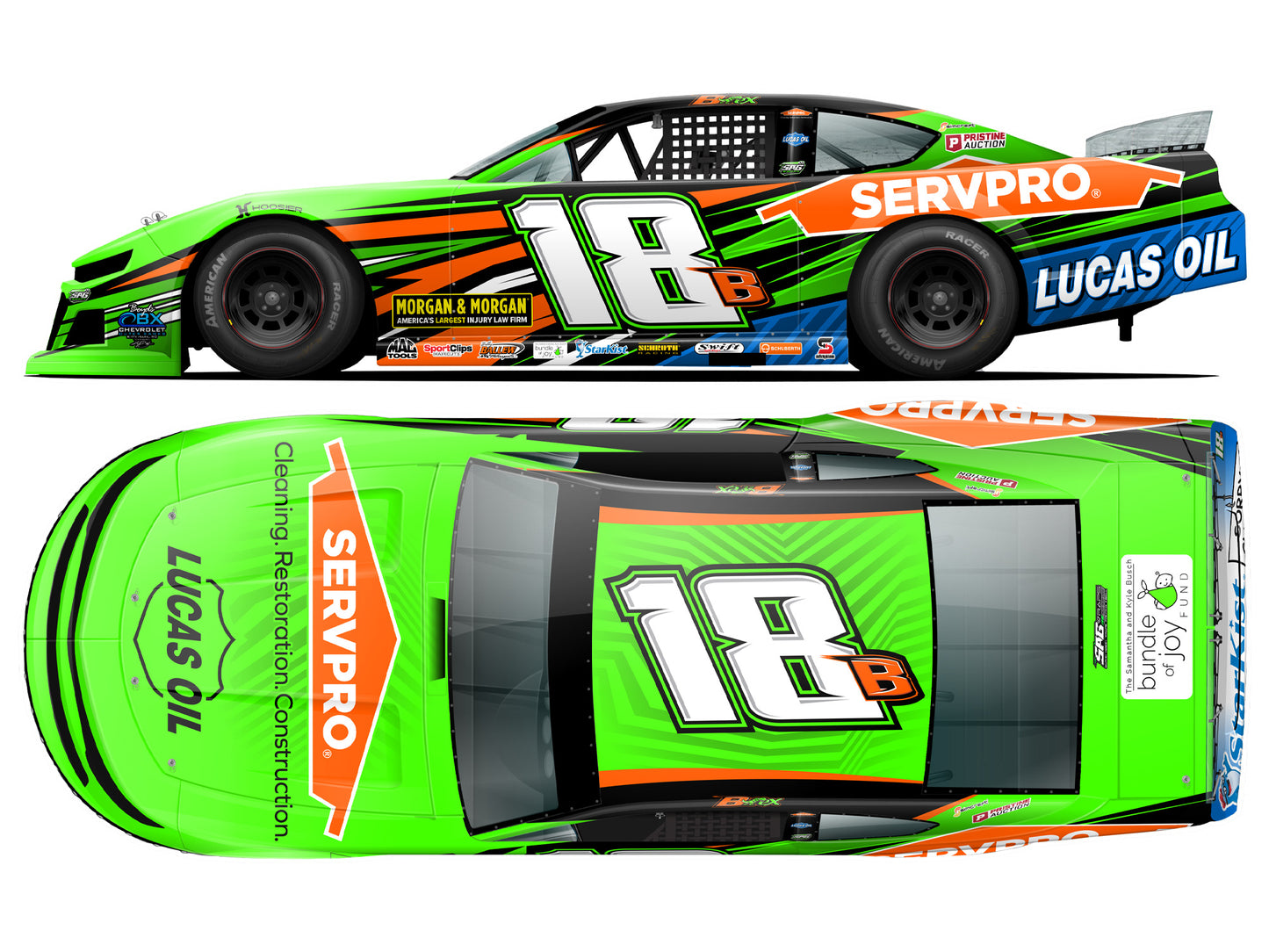 Brexton Busch 2026 - #18 Servpro - 1:24 ARC Autographed Diecast