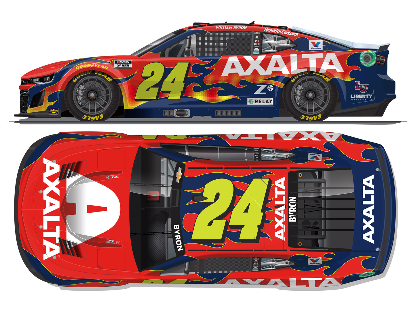 William Byron 2025 - #24 Axalta - 1:24 ELITE Diecast