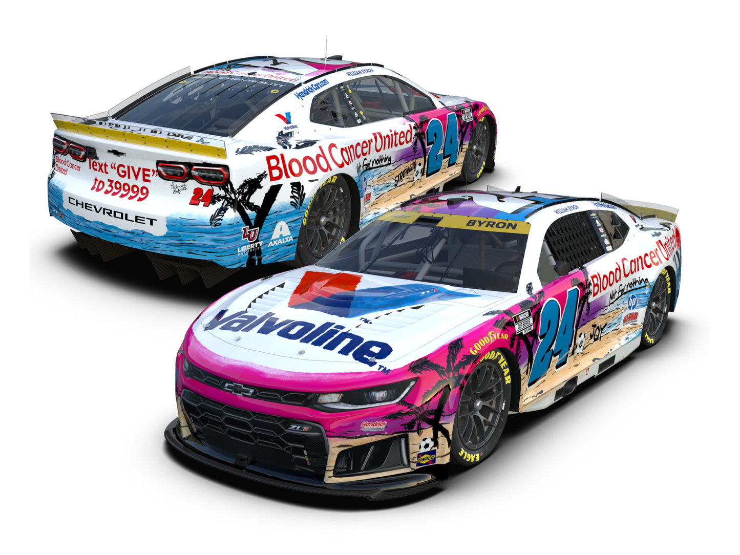 William Byron 2026 - #24 Valvoline Blood Cancer United - 1:24 ARC Diecast