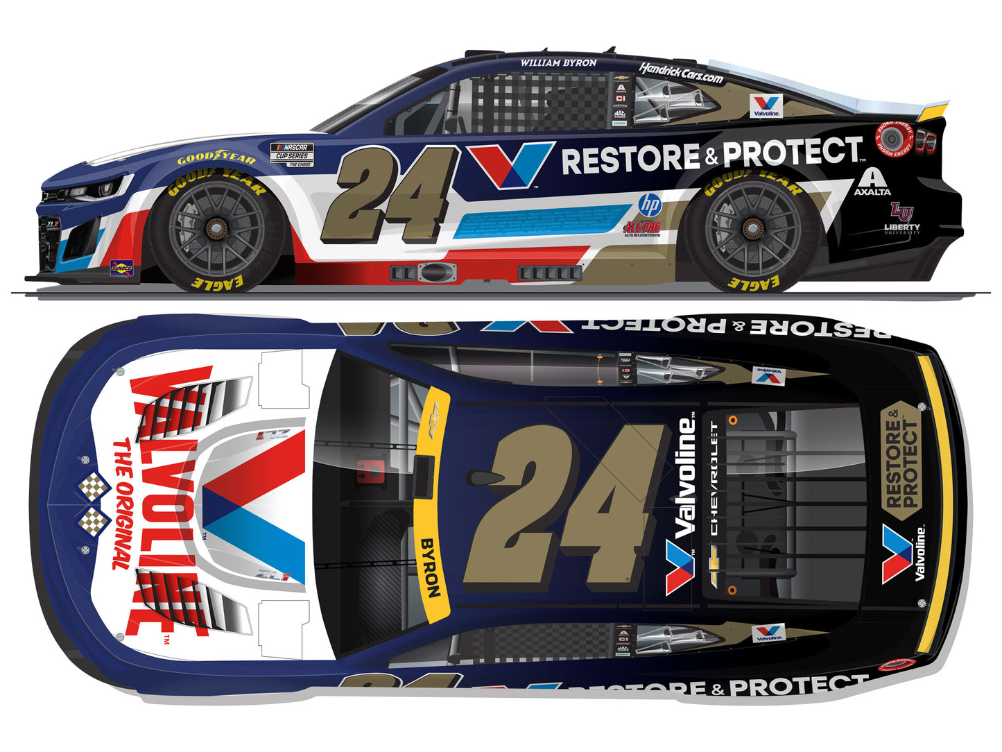 William Byron 2026 - #24 Valvoline Restore & Protect - 1:24 ELITE Diecast