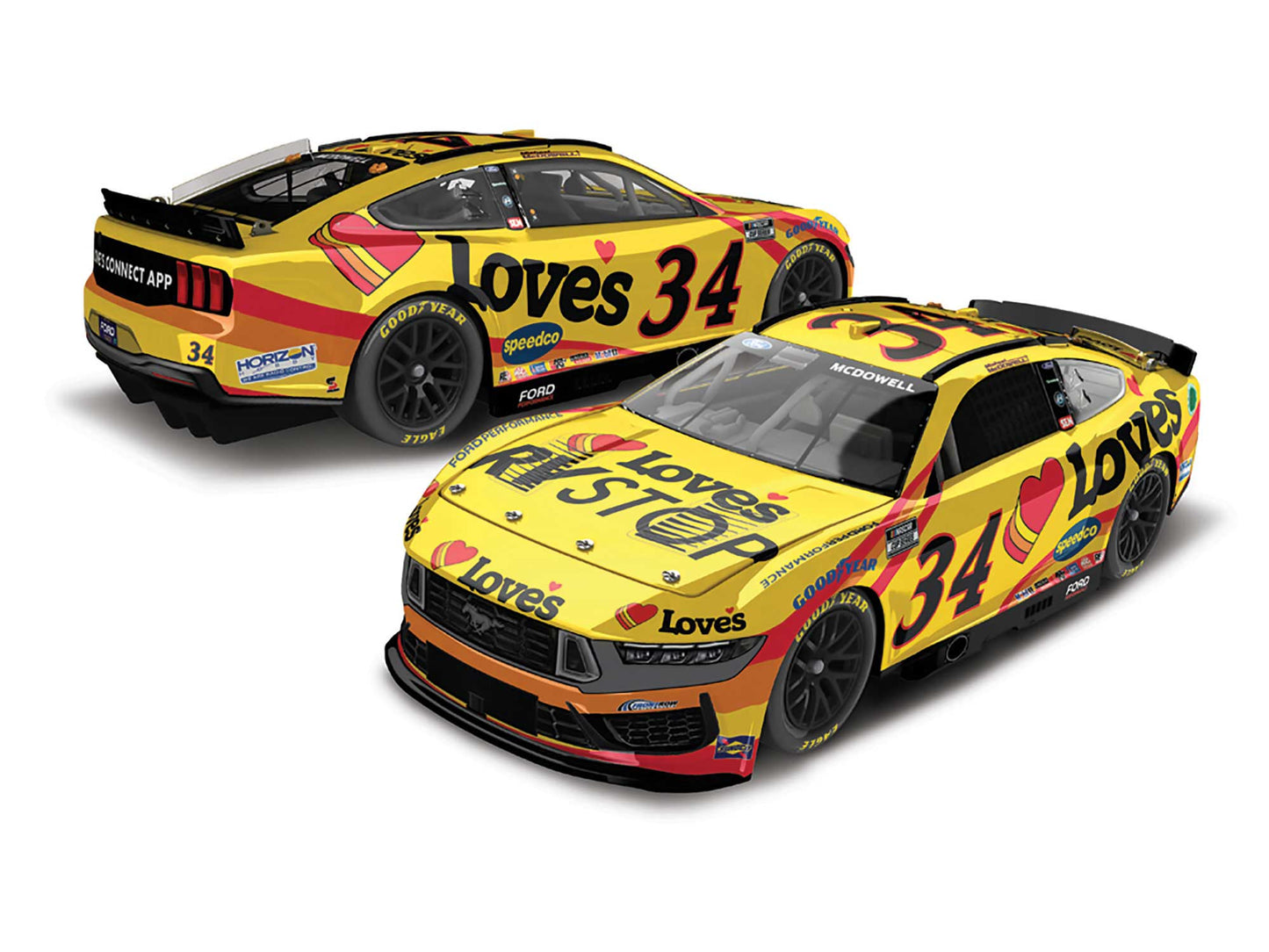 Michael McDowell 2024 - #34 Love's RV Stop - 1:24 ARC Diecast