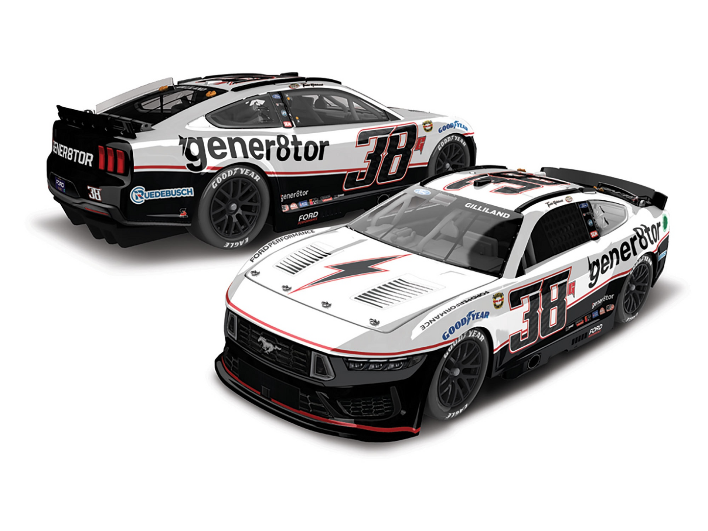 Todd Gilliland 2024 - #38 Gener8tor (Throwback) - 1:24 ARC Chrome Diecast