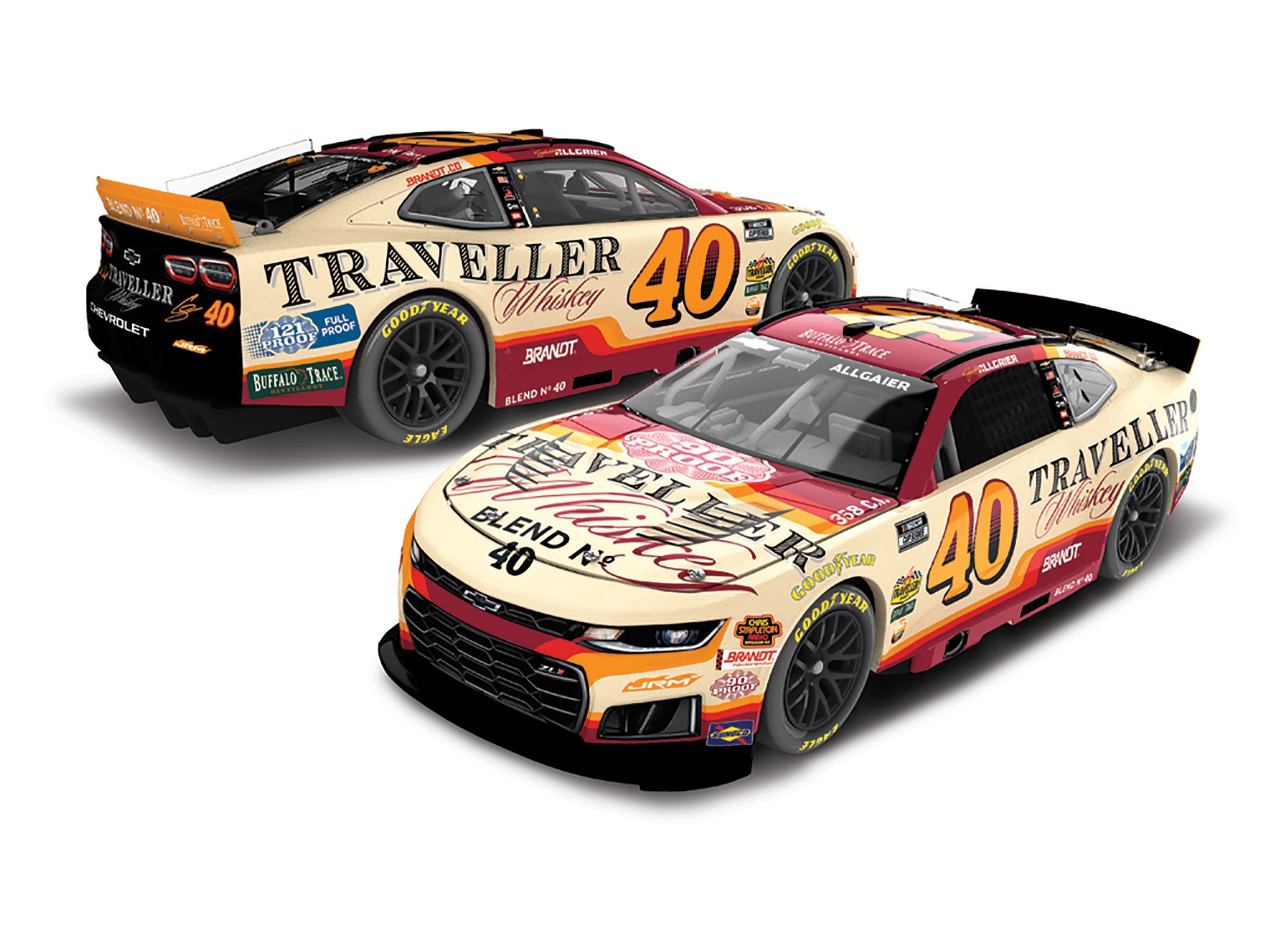 Justin Allgaier 2026 - #40 Traveller Whiskey - 1:24 ARC Dual