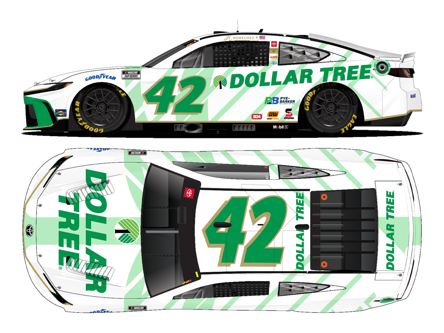 John Hunter Nemechek 2024 - #42 Dollar Tree - 1:64 ARC Diecast