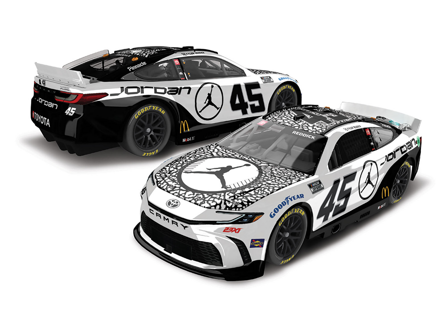 Tyler Reddick 2024 - #45 Jordan Brand White - 1:24 ELITE Diecast