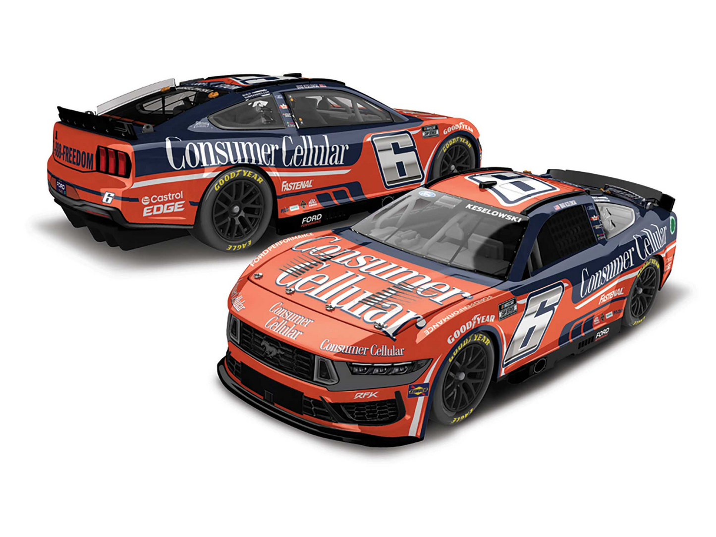 Brad Keselowski 2024 - #6 Consumer Cellular - 1:24 ELITE Diecast