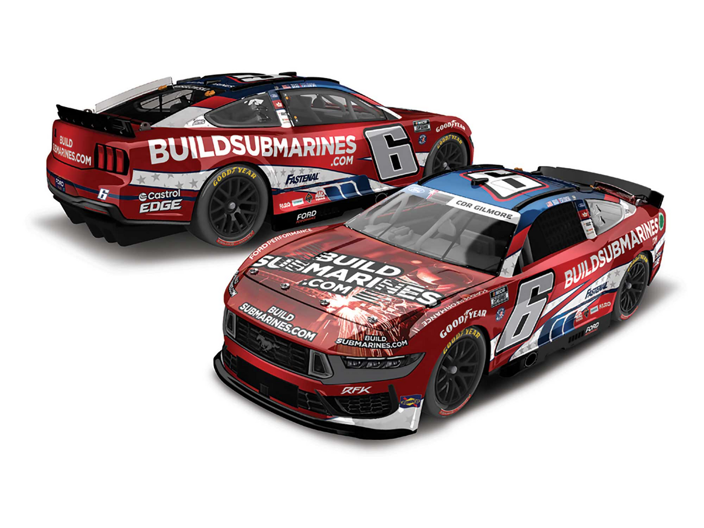 Joey Logano 2024 - #6 Buildsubmarines.com Salutes - 1:64 ARC Diecast