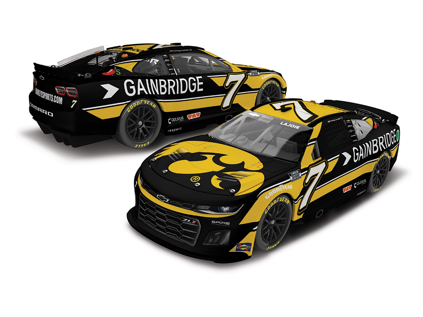 Corey LaJoie 2024 - #7 University Of Iowa Athletics / Gainbridge - 1:64 ARC Diecast