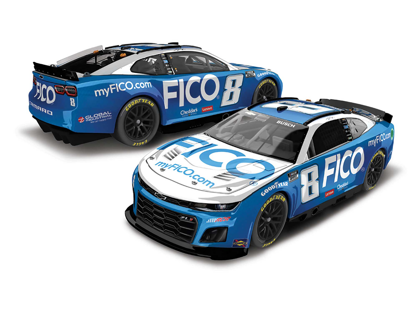 Kyle Busch 2024 - #8 FICO - 1:24 ELITE Diecast