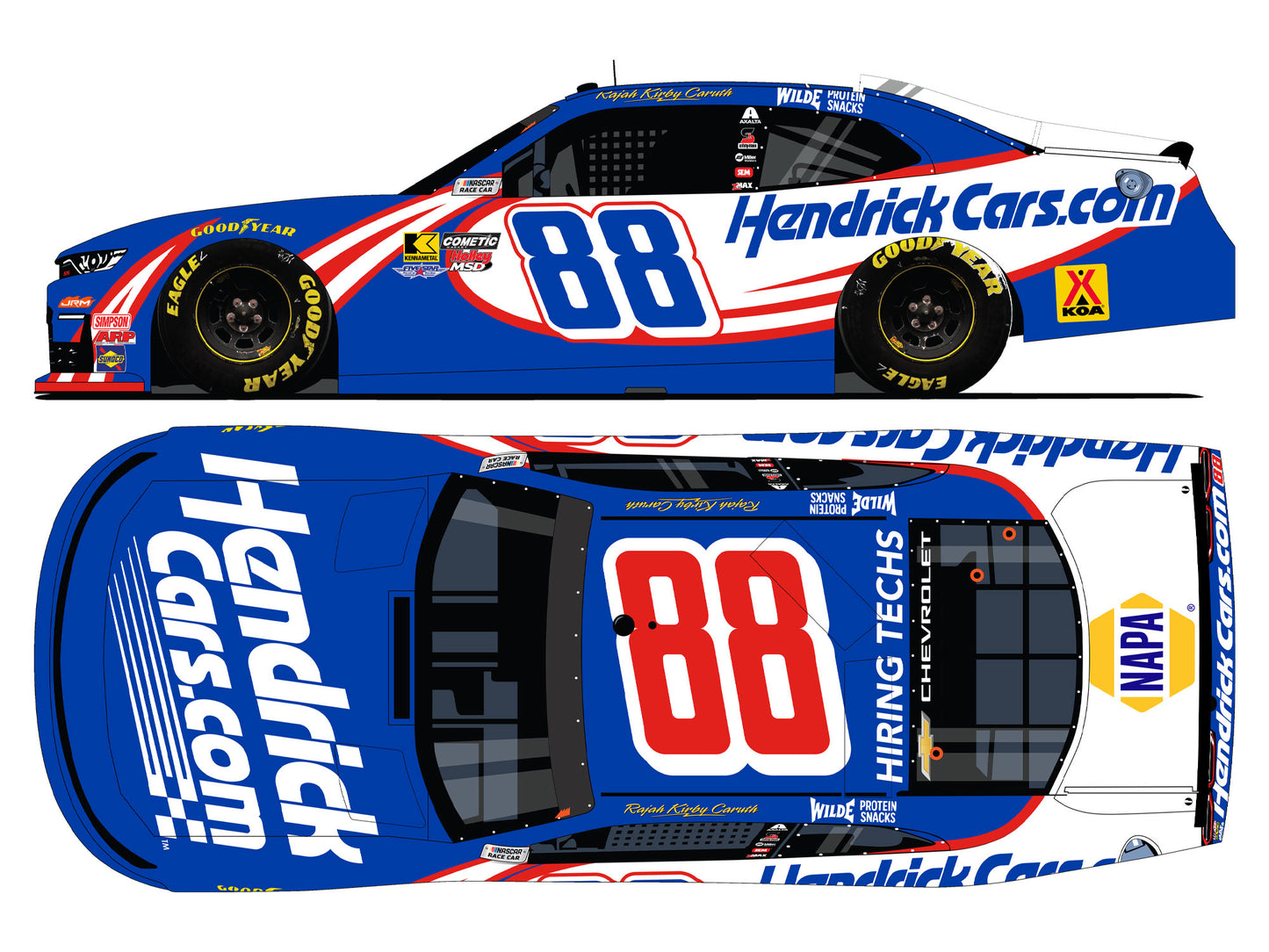 Rajah Caruth 2026 - #88 HendrickCars - 1:64 ARC Diecast