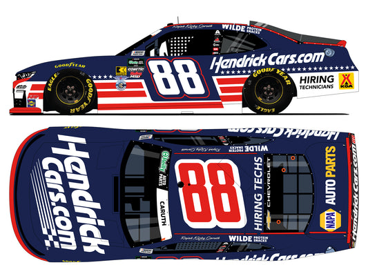Rajah Caruth 2026 - #88 HendrickCars Patriotic - 1:24 ARC Chrome Diecast