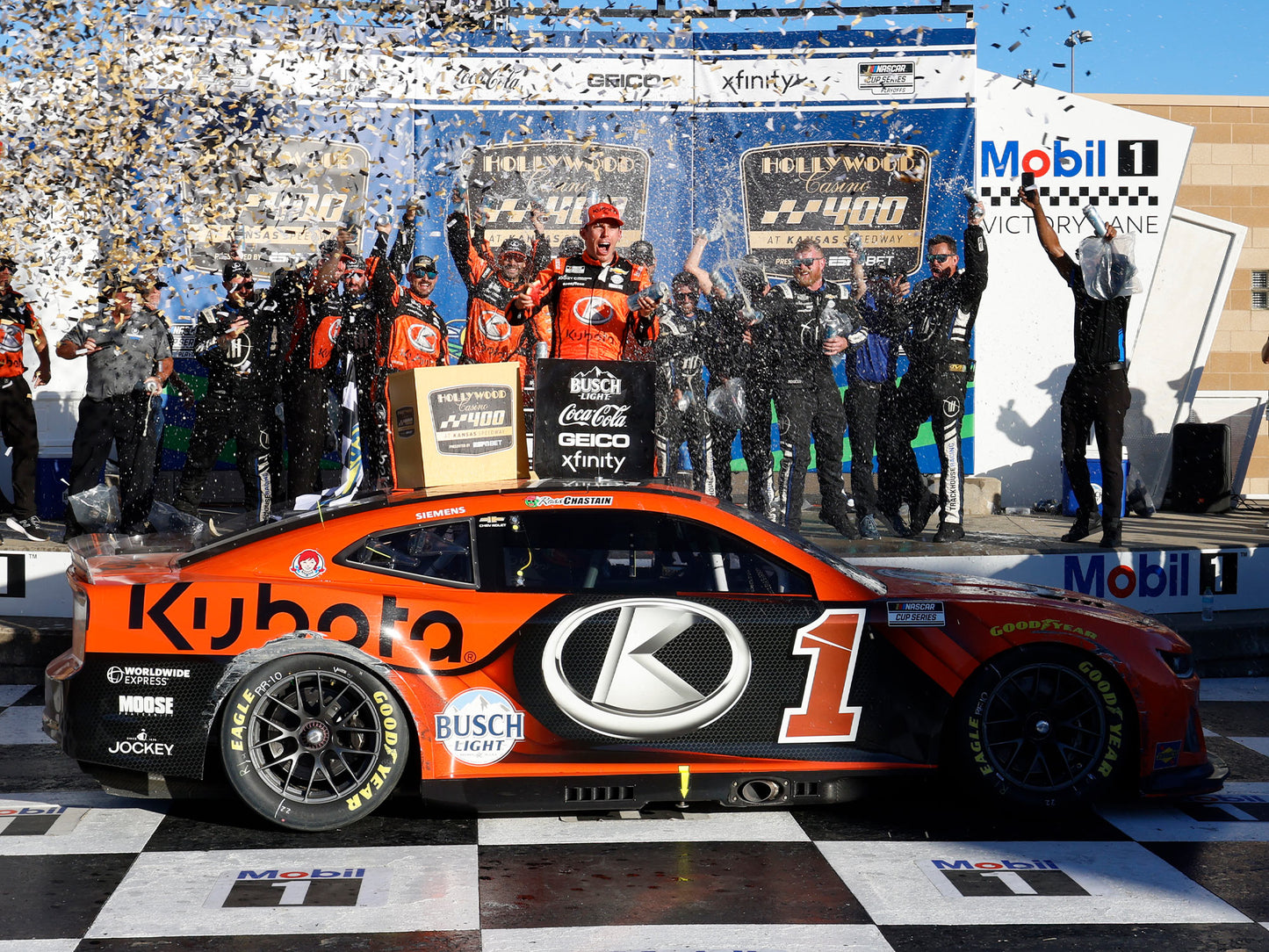 Ross Chastain 2024 - #1 Kubota (Kansas Raced Win) - 1:24 ELITE Diecast