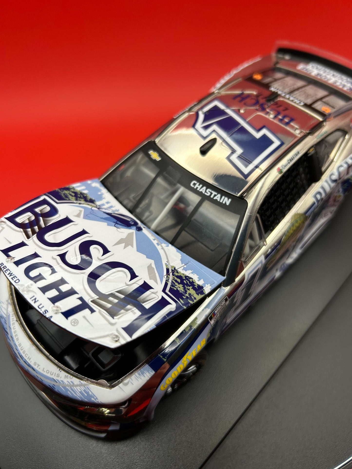 Ross Chastain 2024 - #1 Busch Light Fishing - 1:24 ARC Chrome Diecast