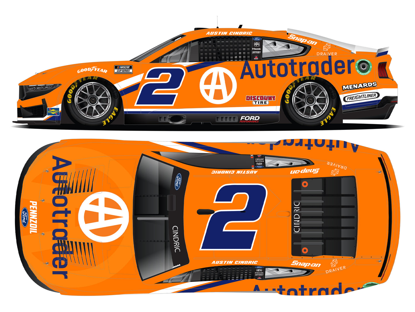 Austin Cindric 2025 - #2 Autotrader - 1:24 ELITE Diecast