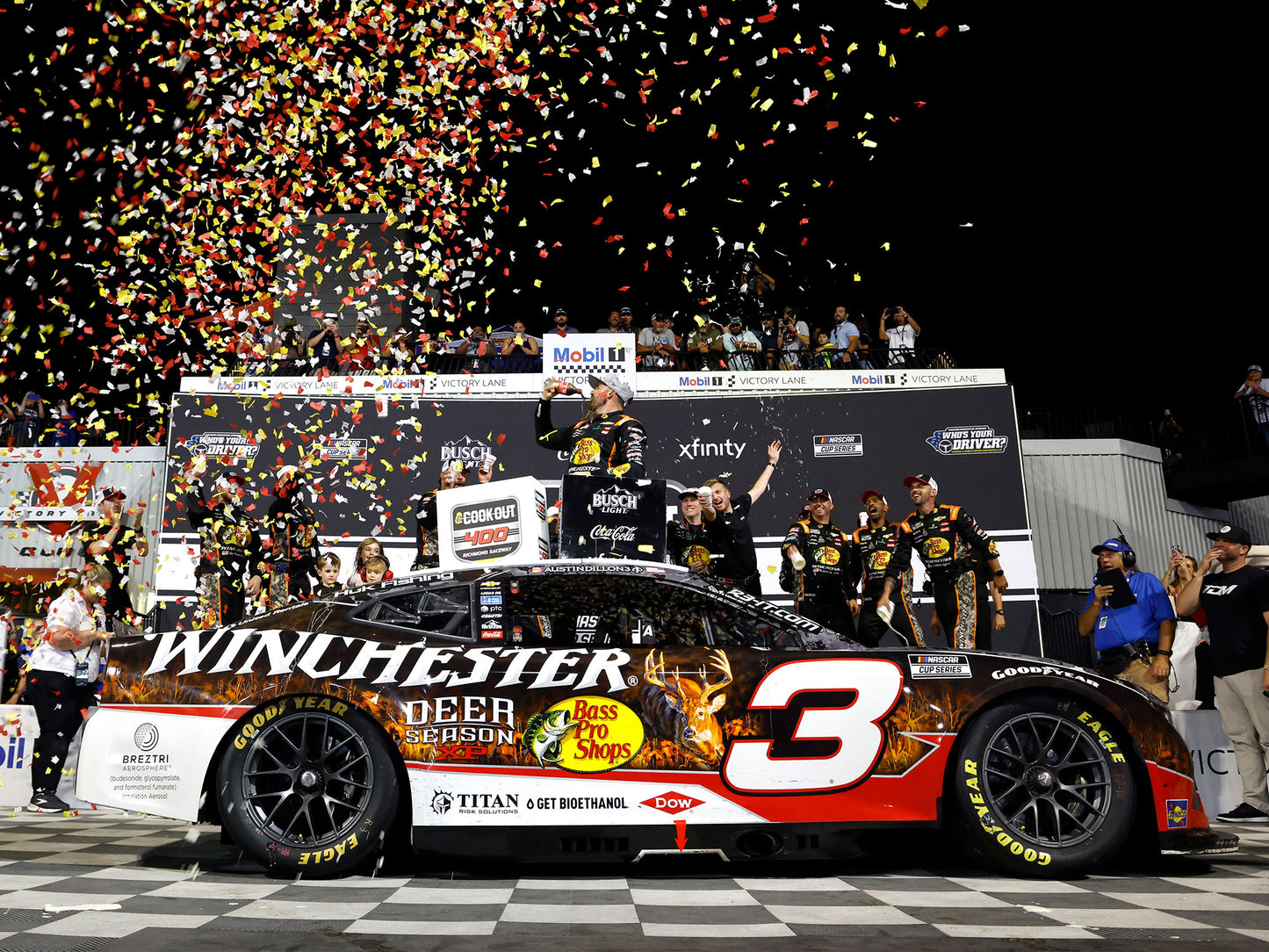 Austin Dillon 2025 - #3 Bass Pro Shops Winchester Deer Season XP (Richmond Raced Win) - 1:24 ARC Diecast