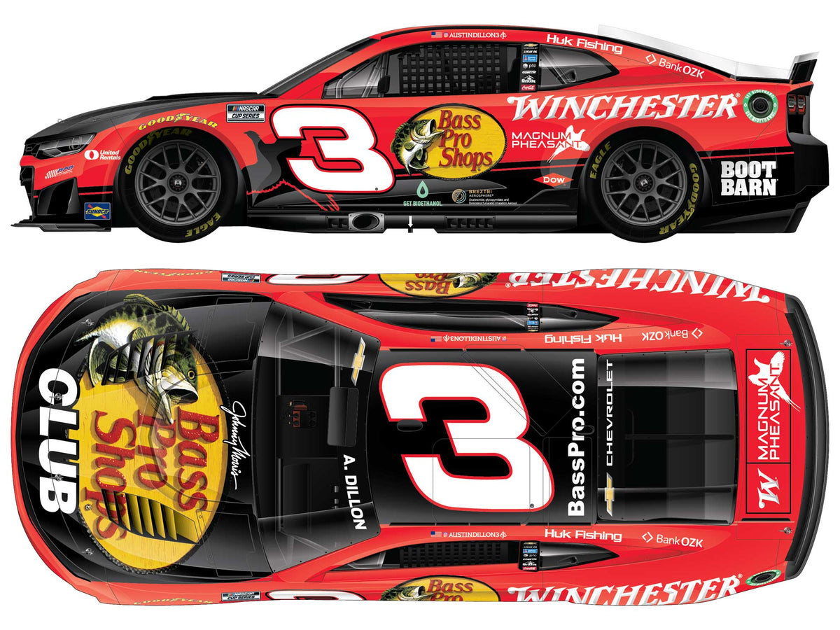 Austin Dillon 2026 - #3 Bass Pro Shops Winchester - 1:24 ELITE  Diecast