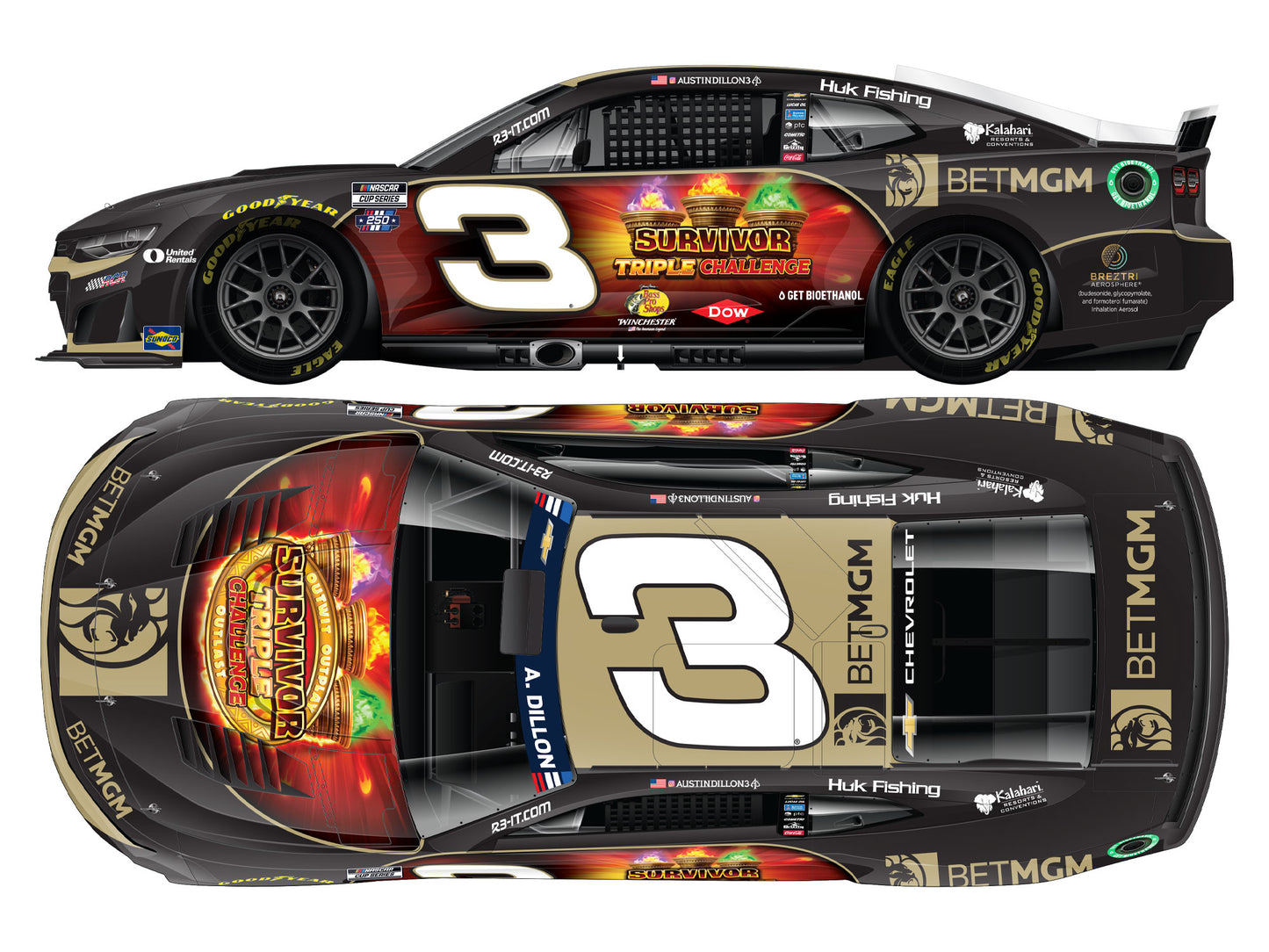 Austin Dillon 2026 - #3 BetMGM Survivor Triple Challenge - 1:64 ARC Diecast