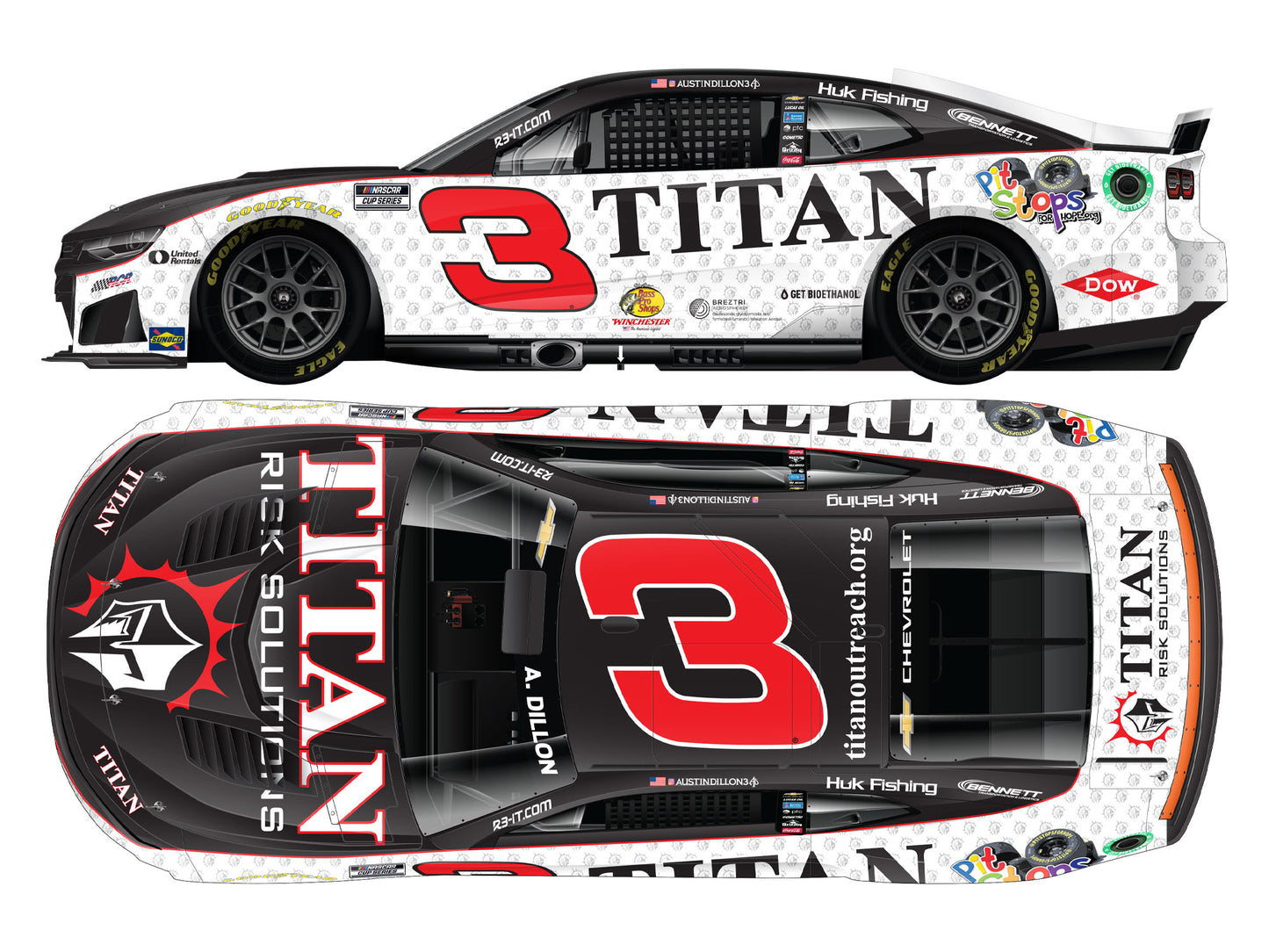 Austin Dillon 2026 - #3 Titan Risk Solutions - 1:24 ARC Diecast