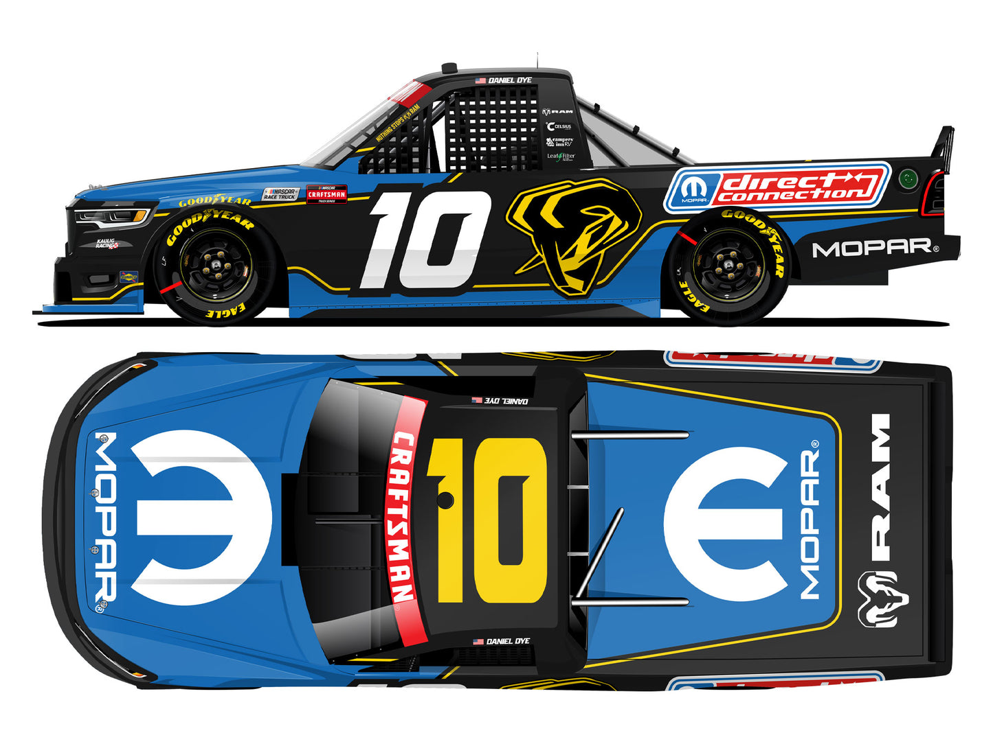 Daniel Dye 2026 - #10 Mopar - 1:24 ARC Diecast