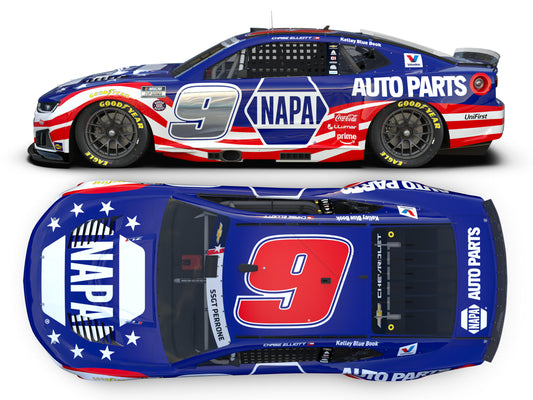 Chase Elliott  2026 - #9 NAPA Patriotic - 1:24 ARC Chrome Diecast