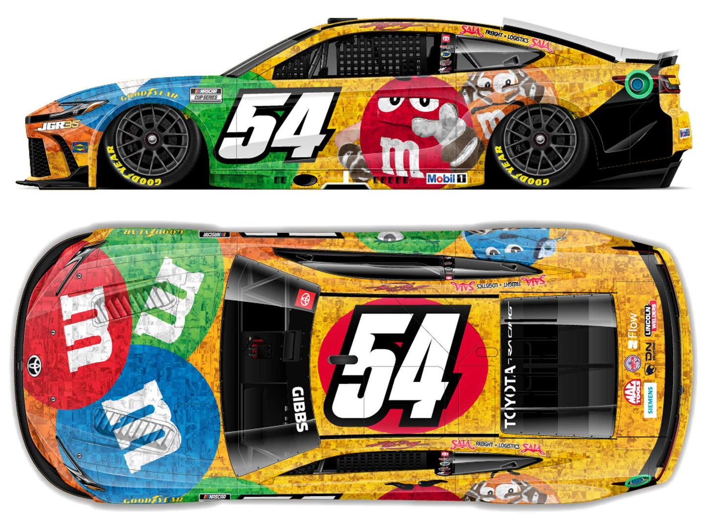 Ty Gibbs 2026 - #54 M&M's Kyle Busch Tribute - 1:24 ELITE Diecast