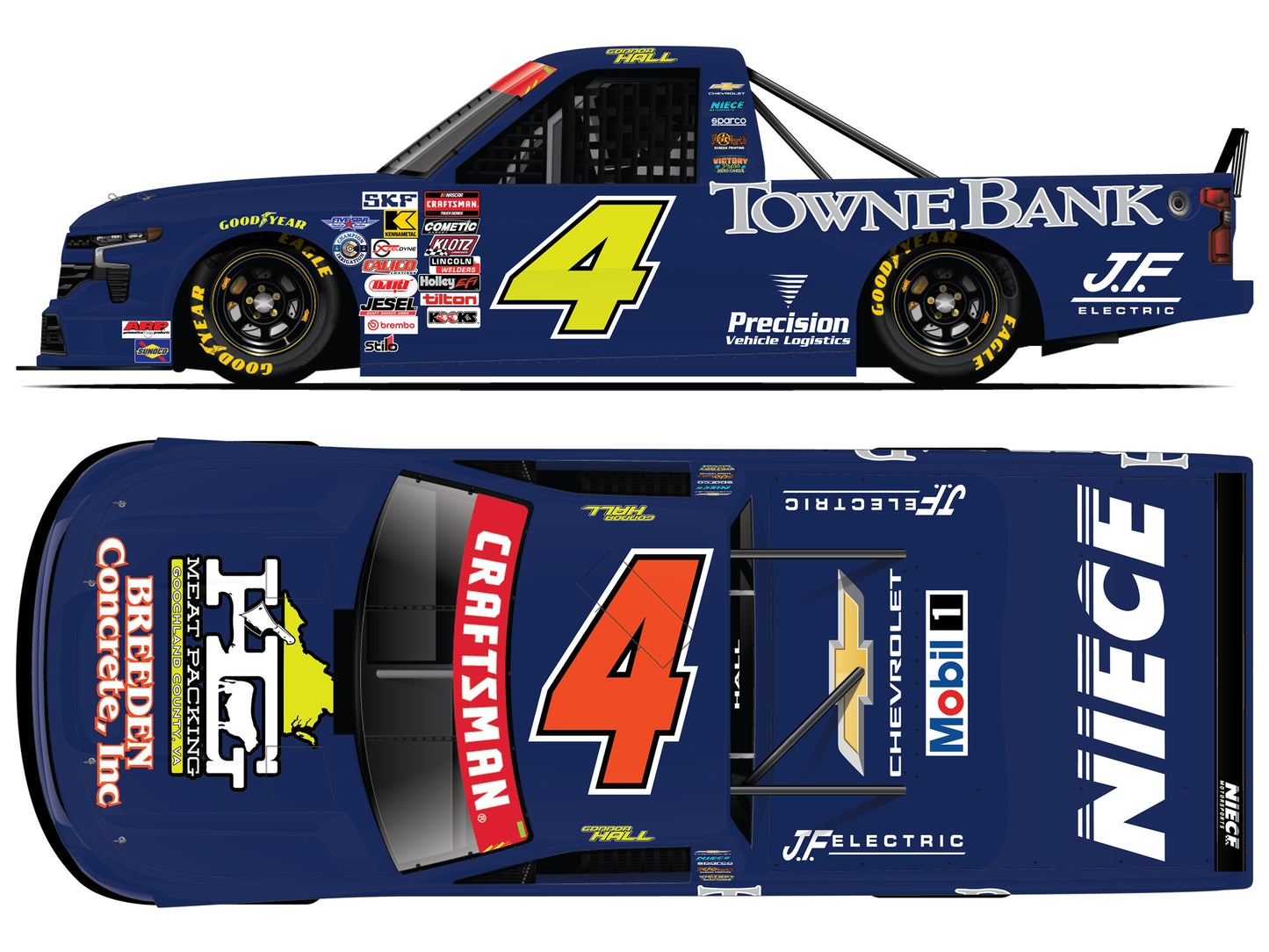 Connor Hall 2026 - #4 Townebank / Breeden Concrete - 1:24 ARC Diecast