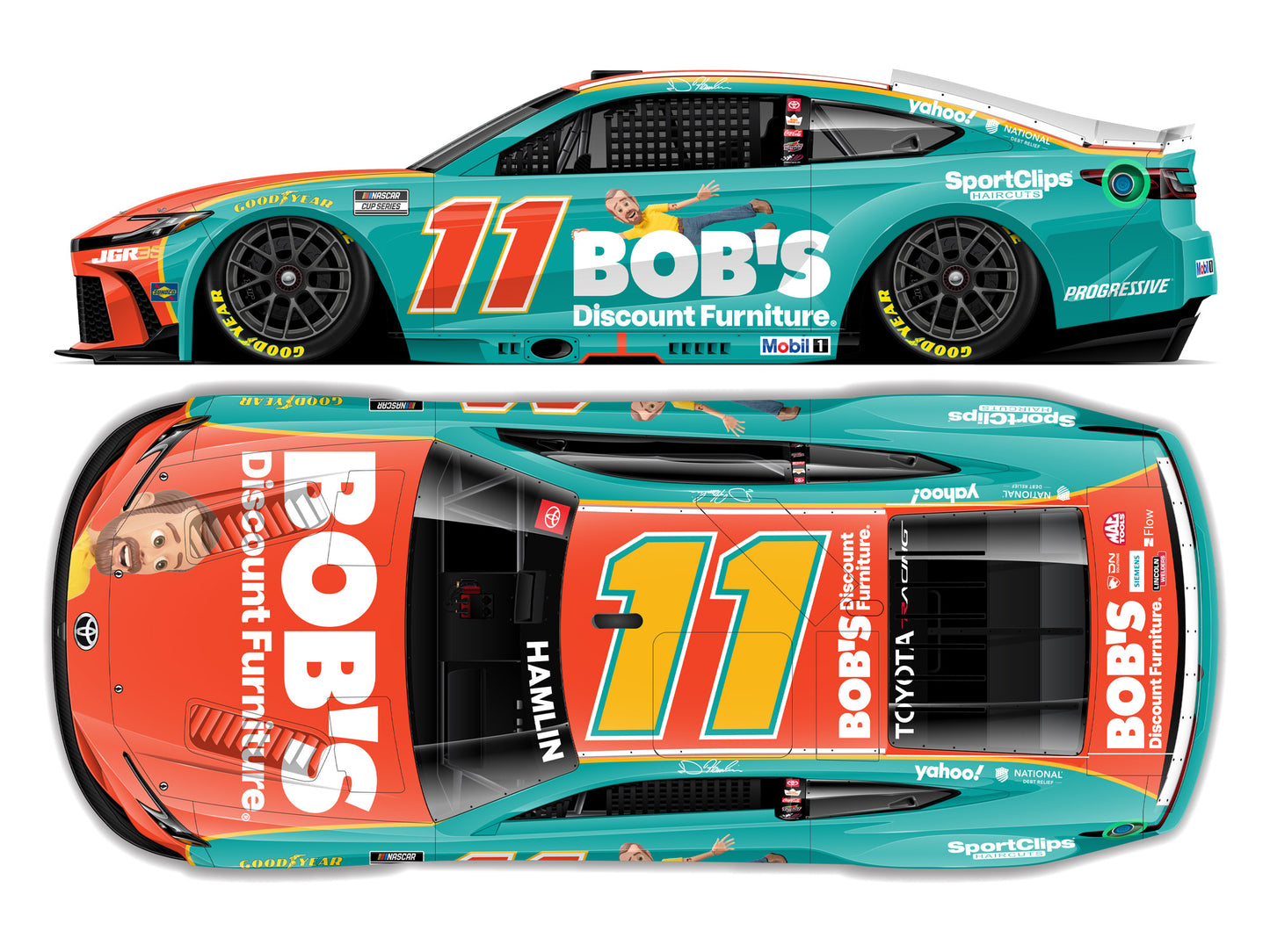 Denny Hamlin 2026 - #11 Bob’s Discount Furniture - 1:24 ELITE Diecast