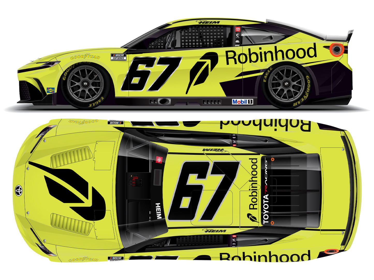 Corey Heim 2026 - #67 Robinhood - 1:24 ELITE Diecast