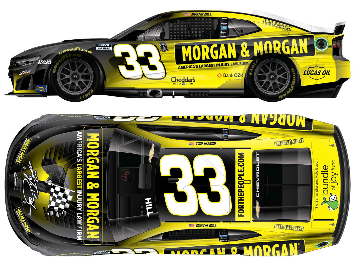 Austin Hill 2026 - #33 Morgan & Morgan - 1:24 ELITE Diecast